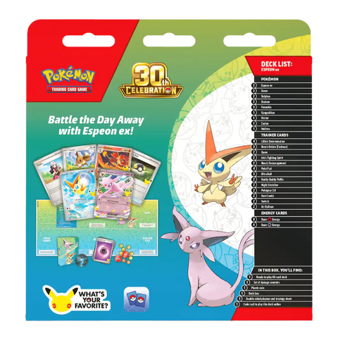 Pokemon 30th Celebration Battle Deck: Espeon ex and Umbreon ex (Set of 2)