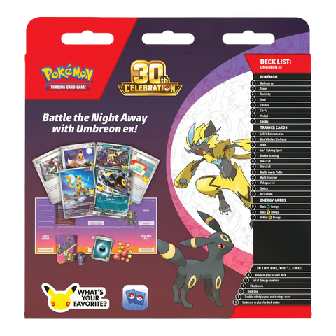 Pokemon 30th Celebration Battle Deck: Espeon ex and Umbreon ex (Set of 2)